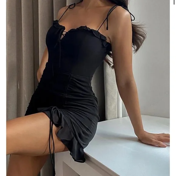 white fox boutique black dress One To Watch Mini Dress Black main image 1